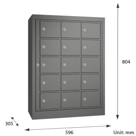 15 Door Built-in Hasp Cell Phone Charging Locker