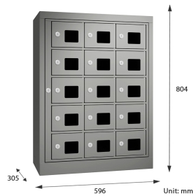 15 Door Built-in hasp Cell Phone Charging Locker