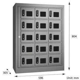 15 Door Combination Locks Cell Phone Charging Locker