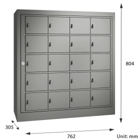 20 Door Normal Locks Cell Phone Charging Locker