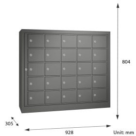 25 Door Built-in Hasp Cell Phone Charging Locker