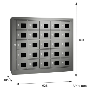 25 Door Built-in Hasp Cell Phone Charging Locker