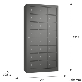 24 Door Built-in Hasp Cell Phone Charging Locker